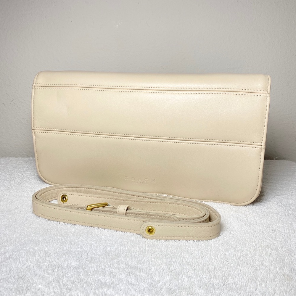 NWOT Vtg. Coach Tribeca Clutch/Shoulder Bag, Bone